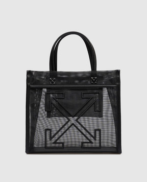 Off-White Black Market Tote Bag with Arrow Embroidery OWNA23GS26FAB001