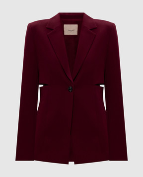 Twinset Burgundy jacket with figure-hugging necklines 262TT2420