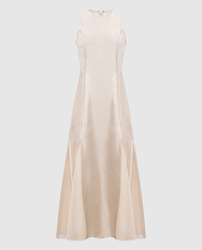 Loulou de Saison Beige silk dress IRAKA IRAKA