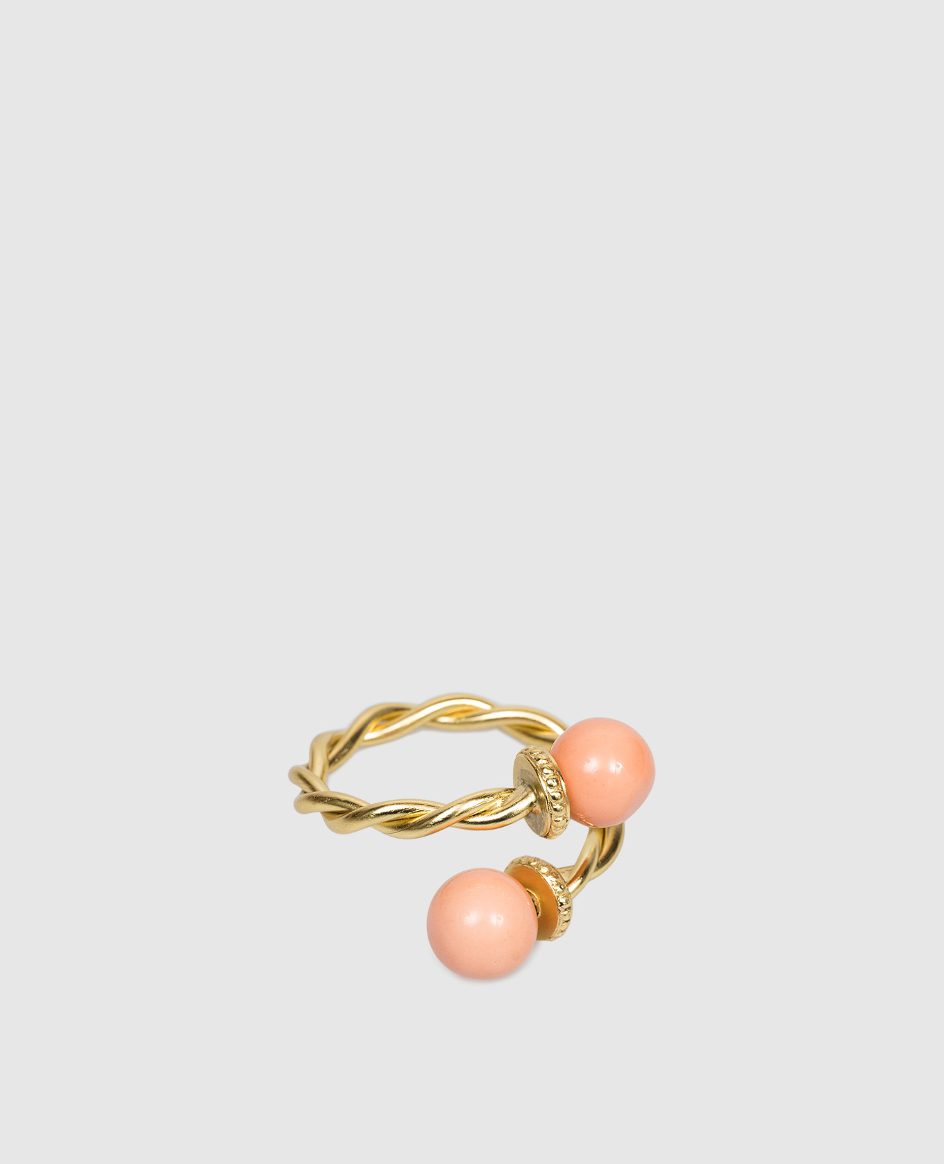 

Torchon napkin ring with pink beads Bitossi Home, Golden