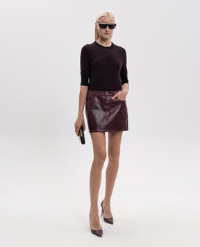 Ermanno Scervino Purple cashmere and wool short-sleeved jumper D495L319UIE