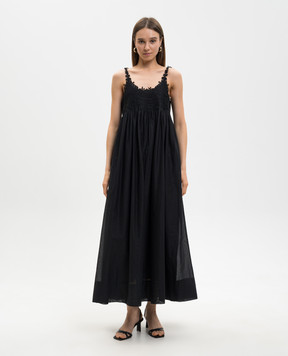 Twinset Black sundress with lace 261TT2140