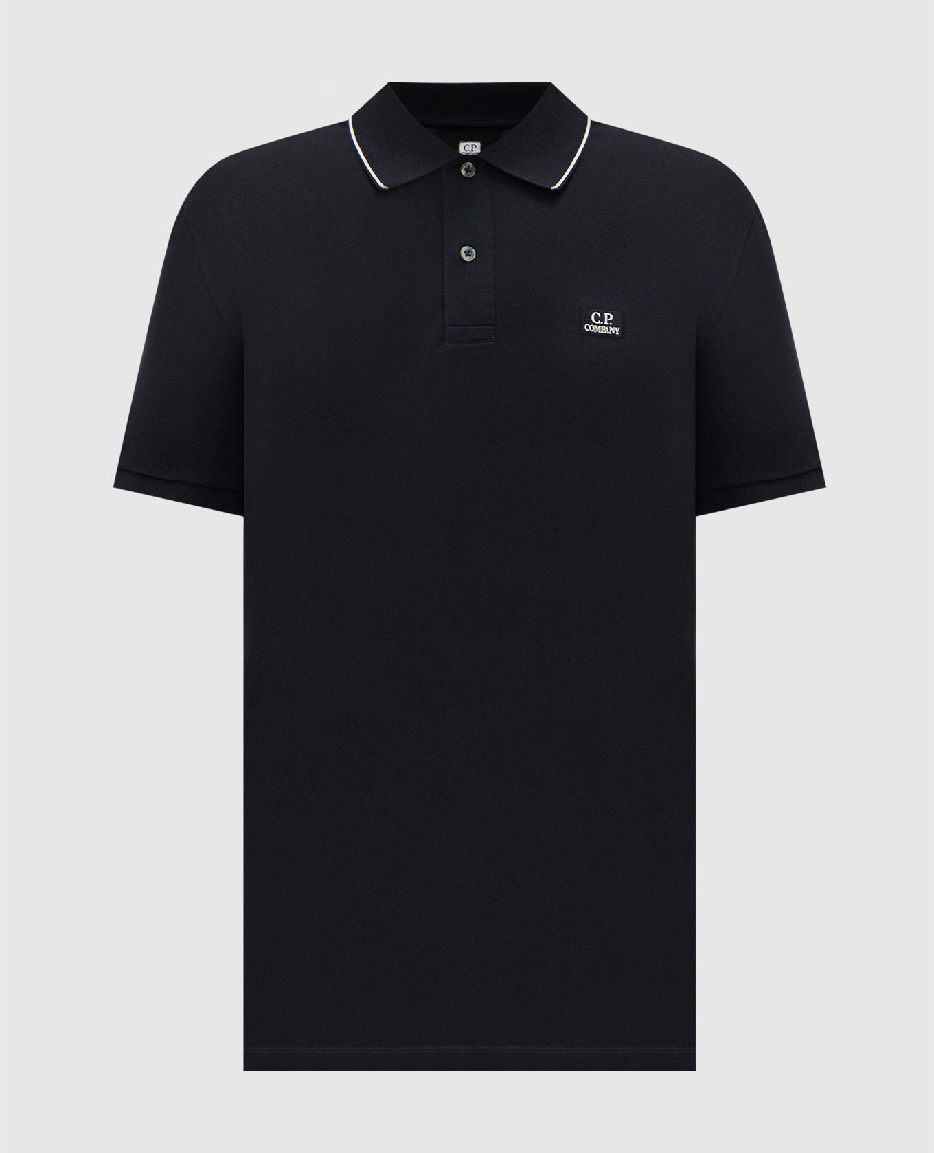 Blue polo shirt with logo