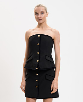 Simkhai Cambrie black corset top 6252130H