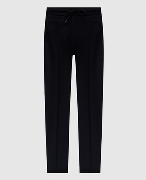 ISAIA Blue wool and cashmere pants PNC016P9041