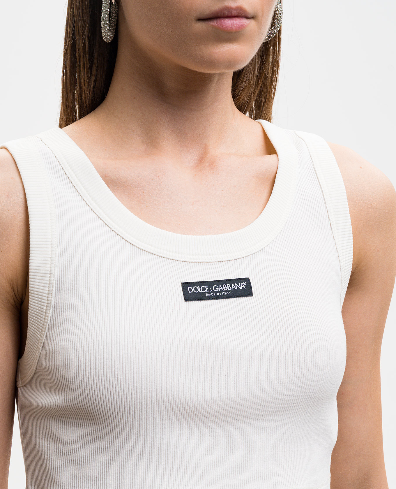 

Ivory ribbed top Dolce&Gabbana, Beige