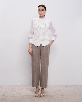 Peserico White shirt with silk A067758928B