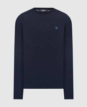 Versace Blue jumper made of wool, silk and cashmere 10218661A16169