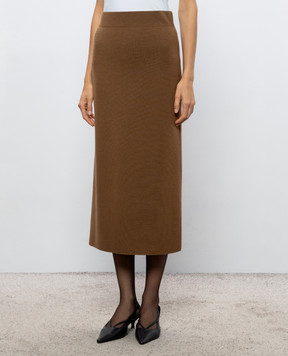 Max Mara Brown SONNI wool skirt MMLSONNI