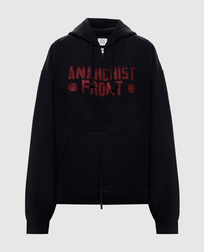 Vetements Anarchist Front black sports jacket MH27ZU210B