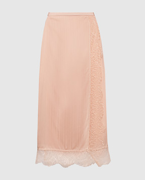 Twinset Pink skirt with lace 262TP2123