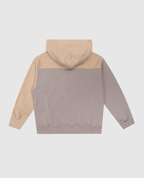 Maison Margiela MM6 Children's gray hoodie with logo print M60976MM04H