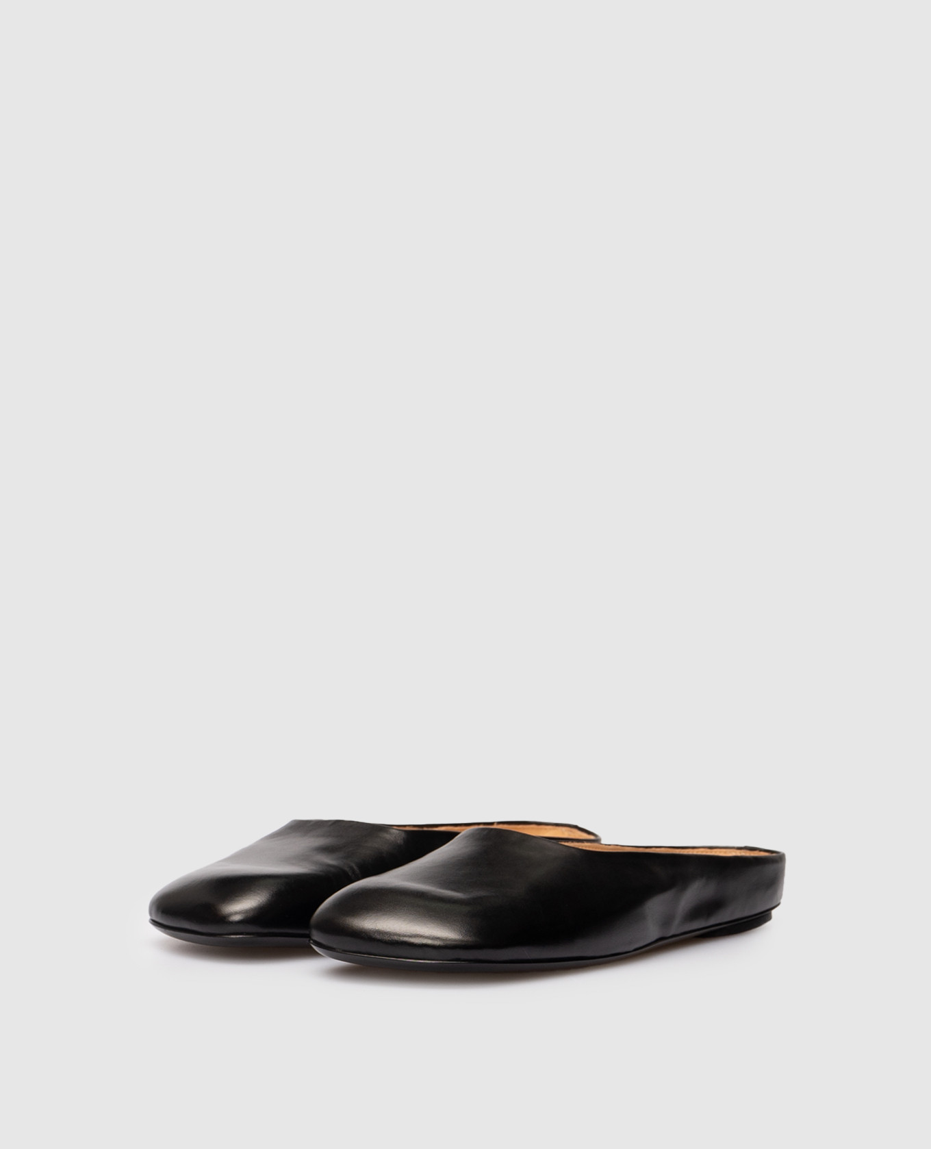 

Bama black leather mules Marsell