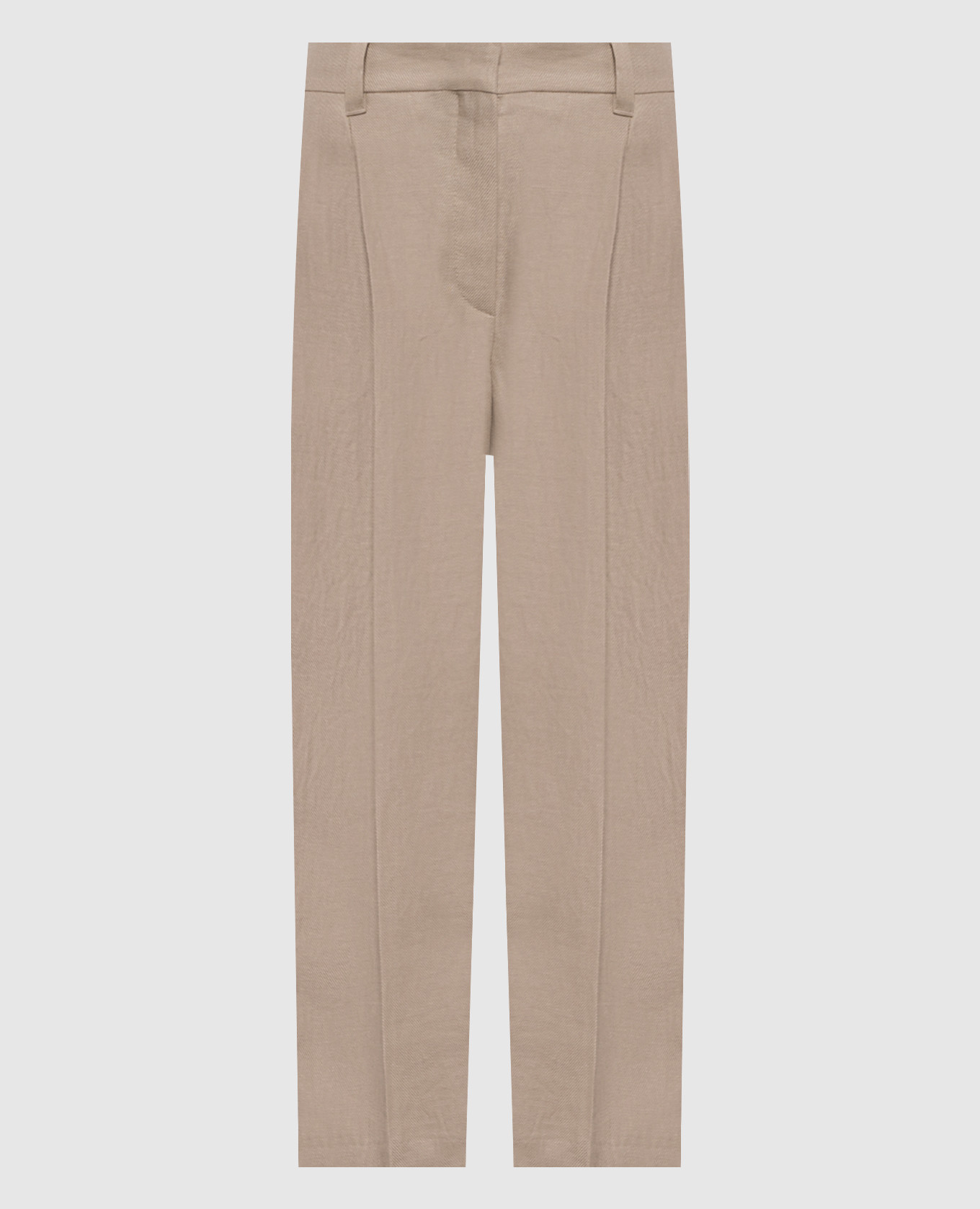 Beige Leinenhose