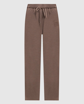 Max Mara Brown FELTRE wool sweatpants MXMFELTRE