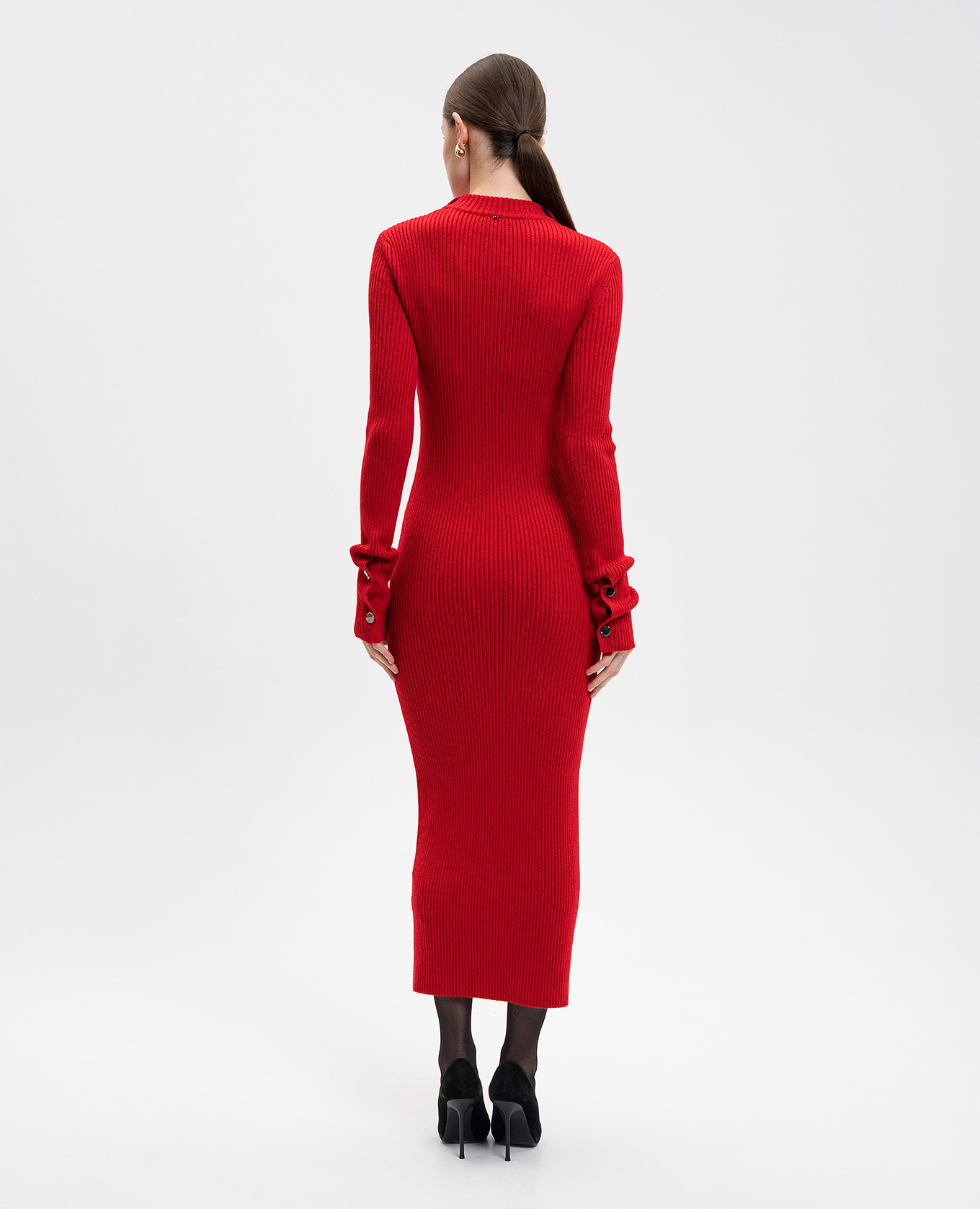 Red GARIBO ribbed wool dress Max Mara Sportmax 3