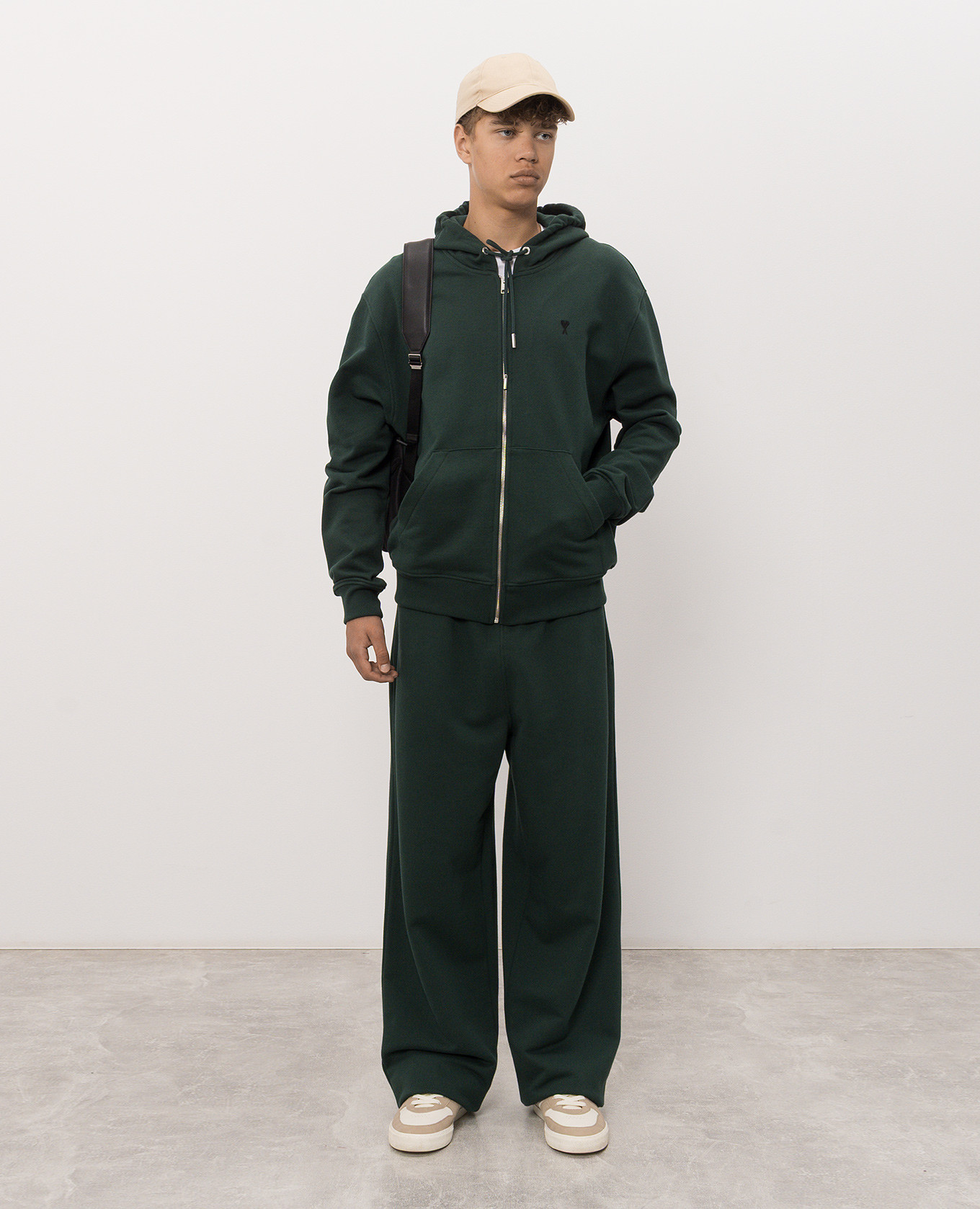 Green sports jacket with embroidery Ami Paris 2