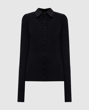 Dolce&Gabbana Black shirt with wool F7CH2TFUGVS