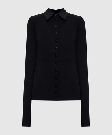 Black shirt with wool
