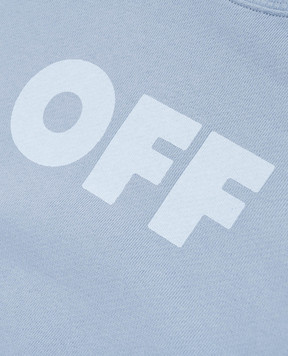Off-White Children's blue sweatshirt with OFF print 44GBA001S26F006