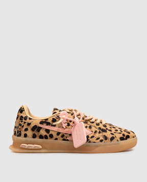 Off-White End Of Play beige leather sneakers with print OF05772267