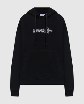 Off-White Black hoodie with Heraldic Arrow emblem 44MBB085S26F00H