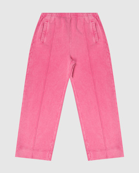 Palm Angels Children's pink sweatpants with logo print PGCH00BS26FLE001