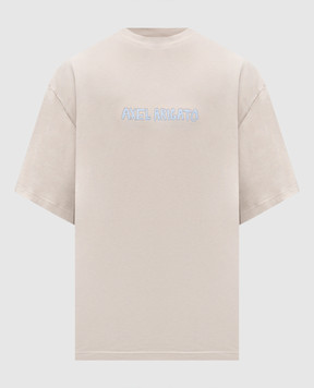 Axel Arigato Bale beige T-shirt with logo print A3845002