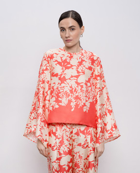 Agnona Floral print silk blouse TT1101YS4064