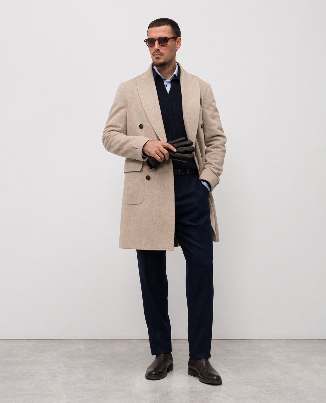 Blue wool and cashmere sweater Pini Parma 2