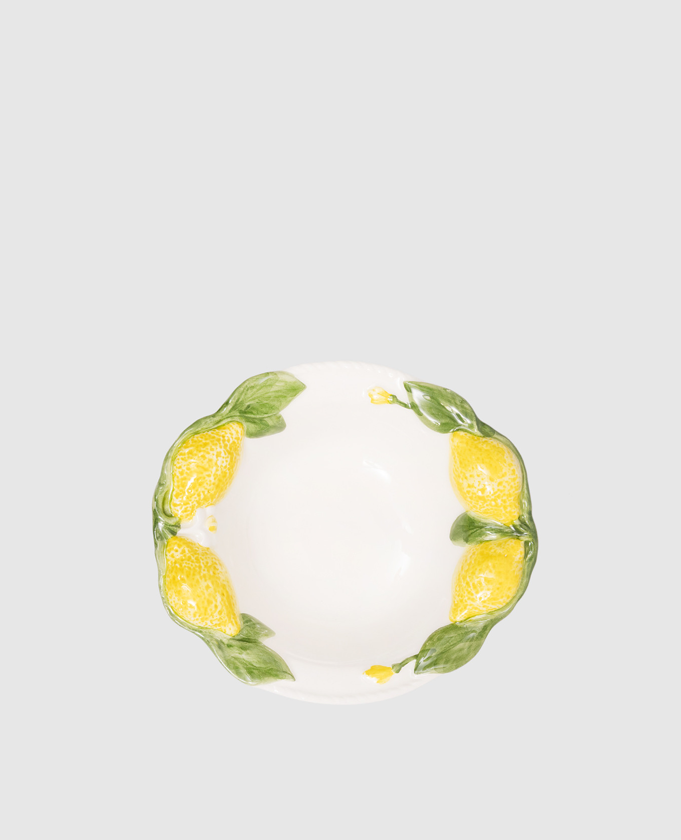 

White ceramic deep plate Lemons Les Ottomans