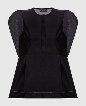 Peserico Black top with silk E0602508372