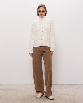 Twinset Ivory cardigan with beads 262LI3TBB