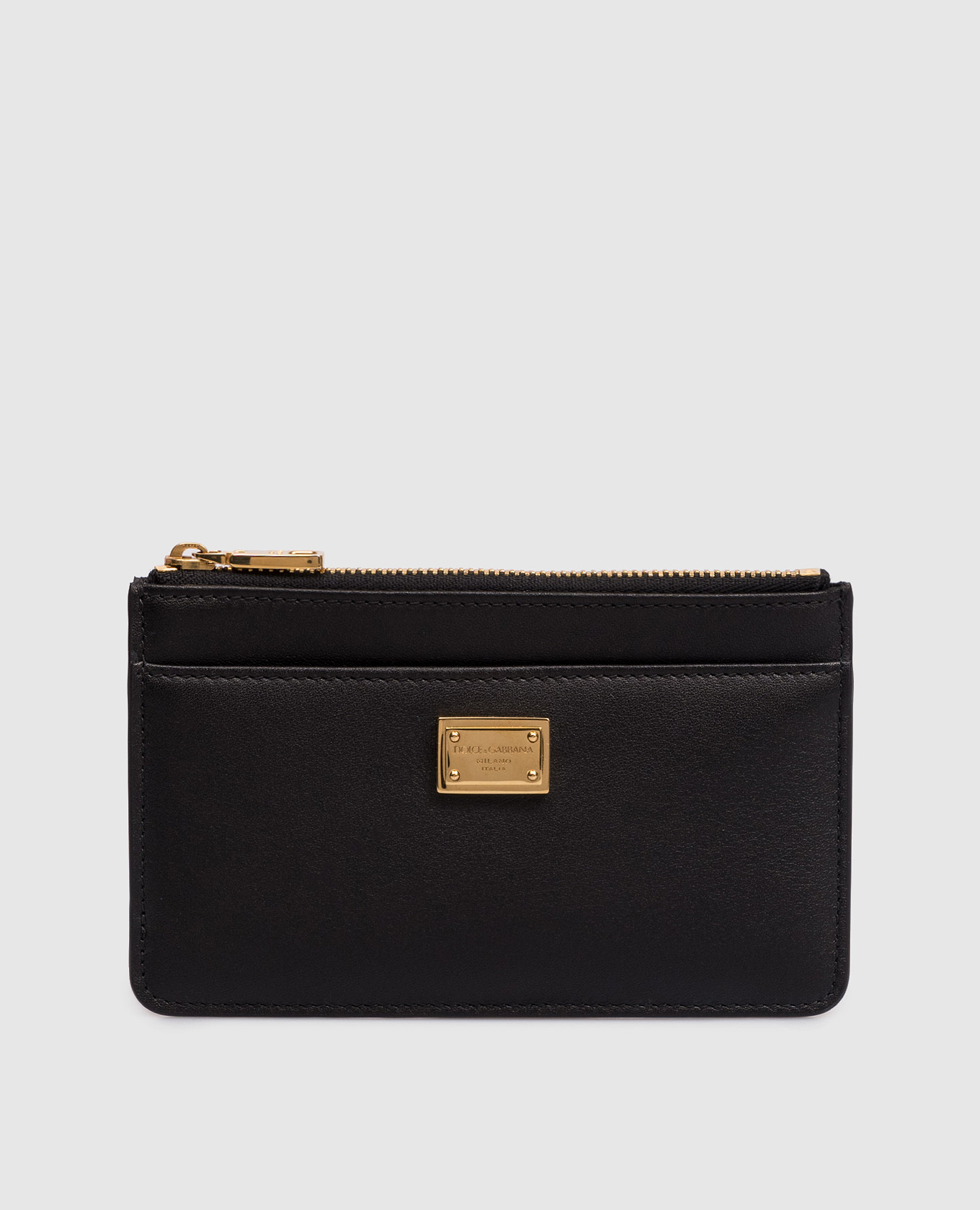 

Black leather cardholder with metal plate Dolce&Gabbana