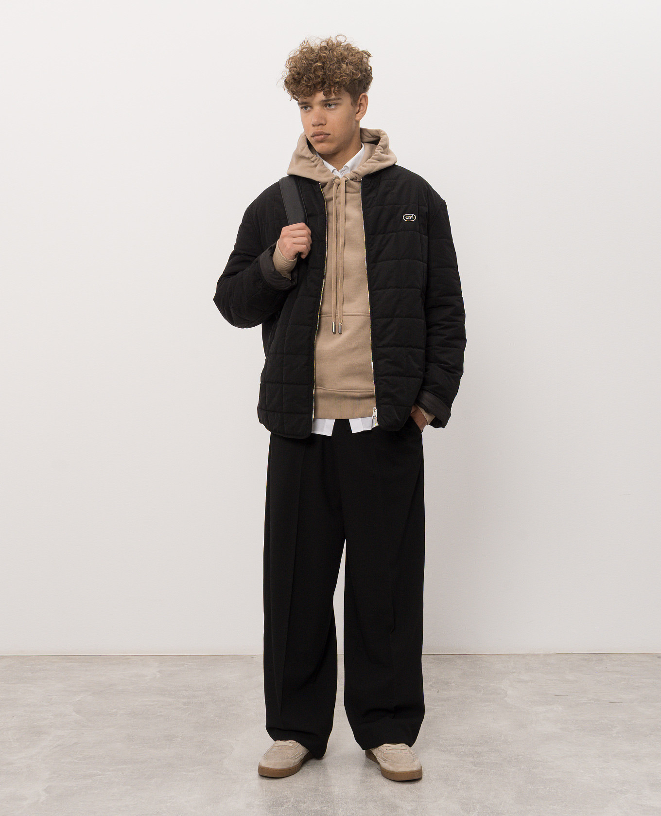 Beige hoodie Ami Paris 2