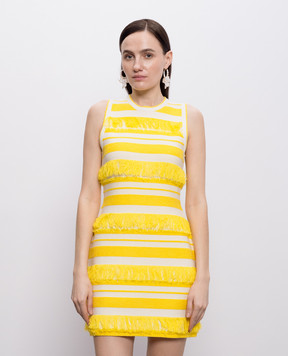 Simkhai Elly striped dress with fringe 2261219K