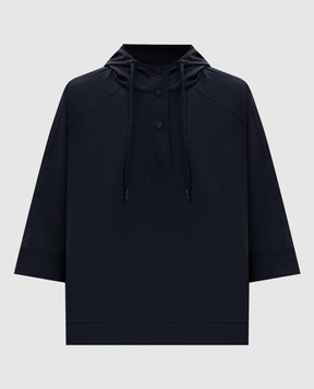 Herno Blue short-sleeved hoodie JG000308D52127