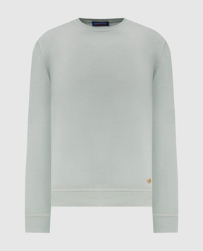 Stefano Ricci Green silk jumper with emblem K414000G01F26160