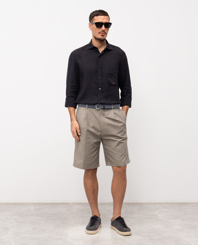 Stefano Ricci Black linen shirt MC008163BX2922