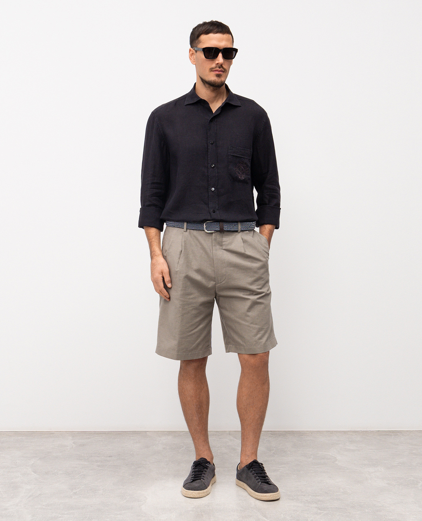 

Black linen shirt Stefano Ricci