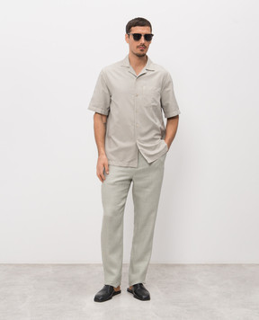 Agnona Green shirt with silk TD09U3NU2084