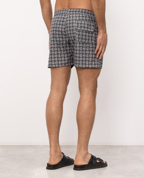 ISAIA Grey paisley swim shorts COSI19BW277