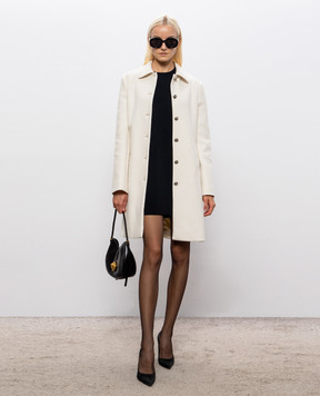 Versace Ivory wool coat 10268901A12326