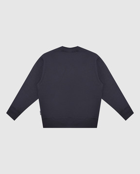 Palm Angels Children's blue sweatshirt with logo print F6PAJBSW119