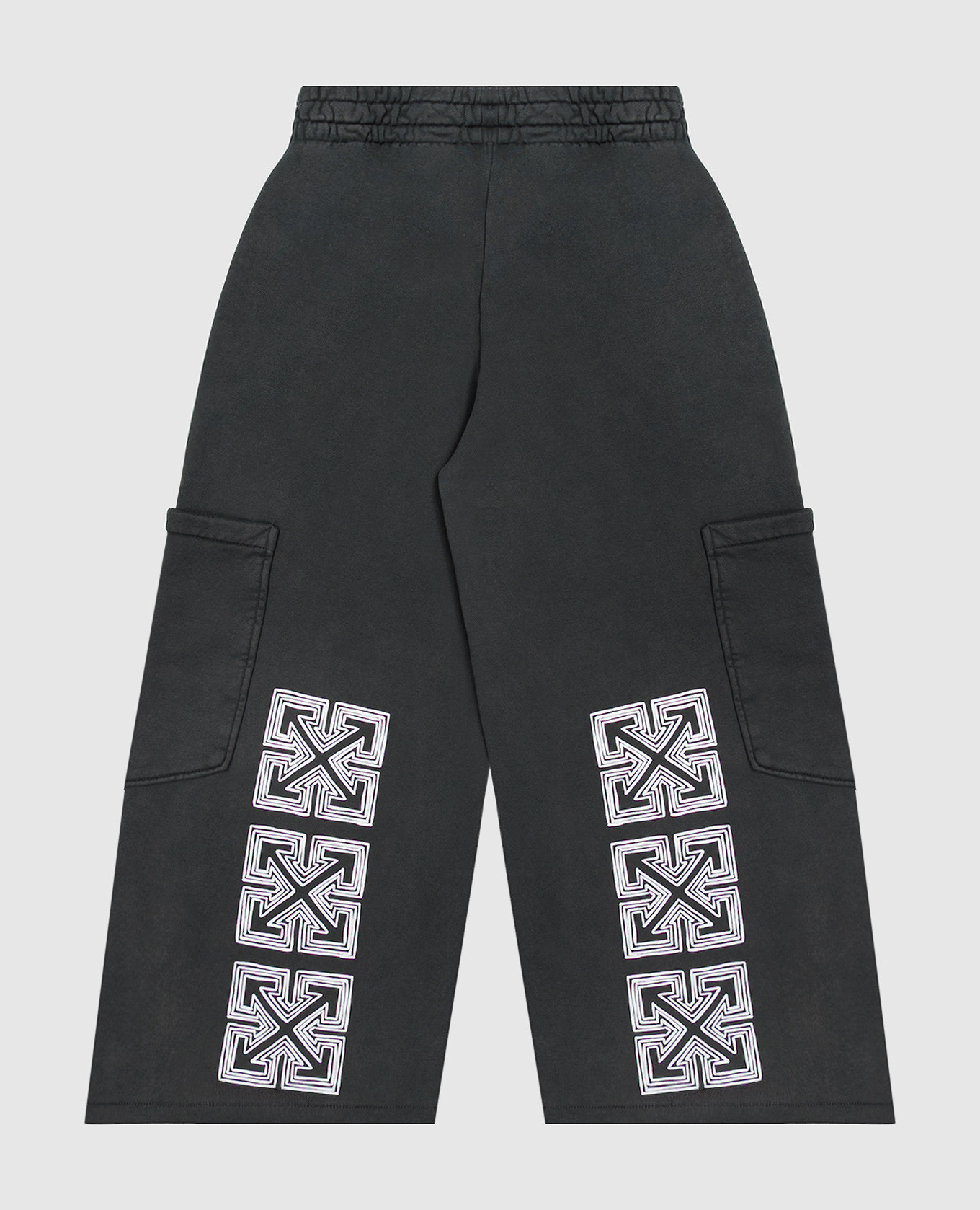 Children's gray sweatpants with contrasting print Off-White 2