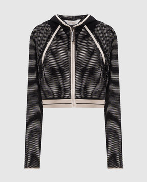 Palm Angels Black mesh sports jacket PWAD07ES26FAB001