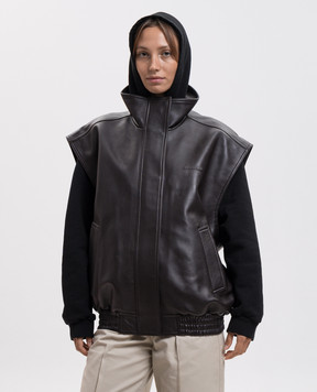 Balenciaga Brown leather vest A002FVTUS30