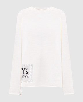 Y`S Yamamoto Ivory jumper with monogram pattern YWK24189