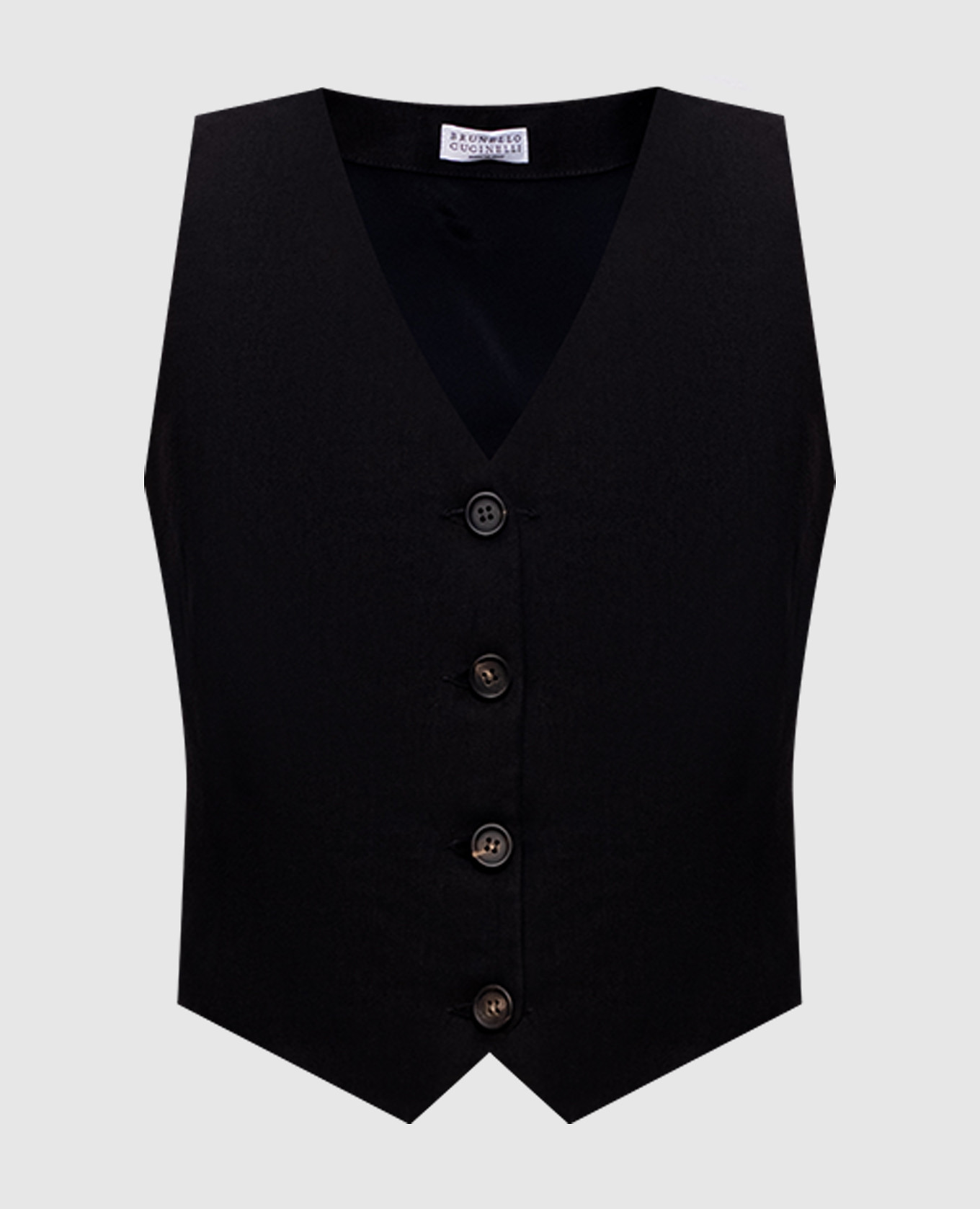 

Black vest with linen Brunello Cucinelli