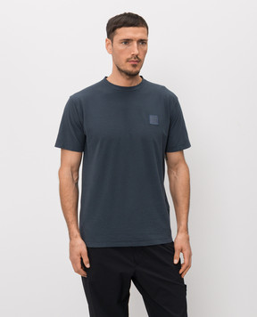 Stone Island Blue t-shirt with logo patch L1S152100021S0F11